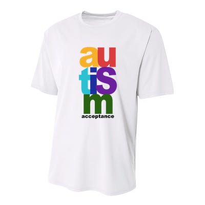 Autism Acceptance Colorful Youth Performance Sprint T-Shirt