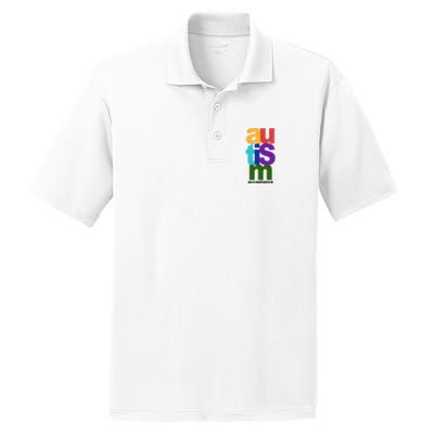 Autism Acceptance Colorful PosiCharge RacerMesh Polo