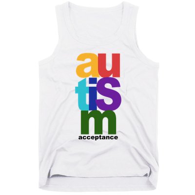 Autism Acceptance Colorful Tank Top