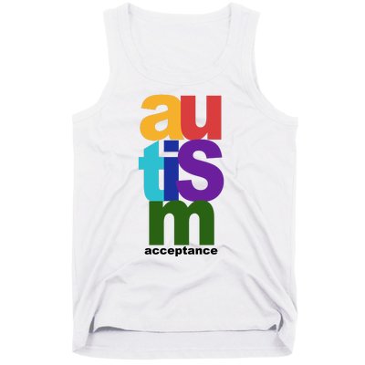 Autism Acceptance Colorful Tank Top