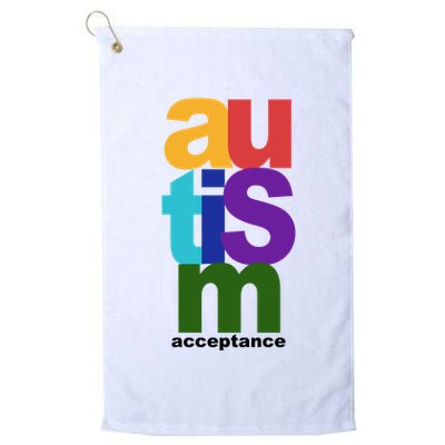 Autism Acceptance Colorful Golf Towel