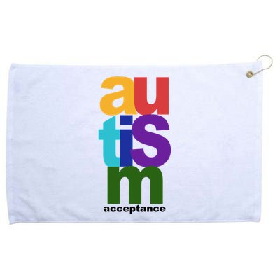 Autism Acceptance Colorful Grommeted Golf Towel