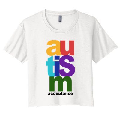 Autism Acceptance Colorful Crop Top