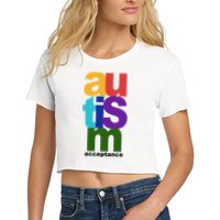 Autism Acceptance Colorful Crop Top
