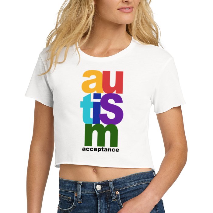 Autism Acceptance Colorful Crop Top