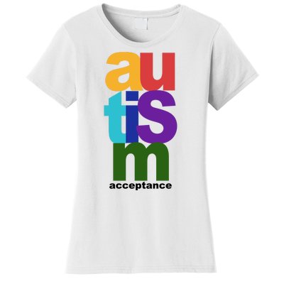 Autism Acceptance Colorful Women's T-Shirt