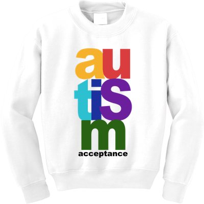 Autism Acceptance Colorful Kids Sweatshirt
