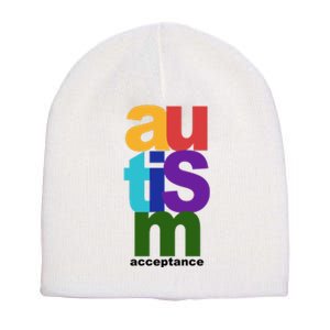 Autism Acceptance Colorful Short Acrylic Beanie