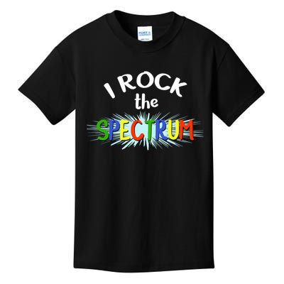 Autism Awareness Cute Gif I Rock The Spectrum Gift Kids T-Shirt