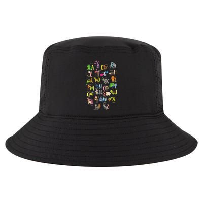 Alphabet Animals Cute Abcs Learning Study Learn Letters Cool Comfort Performance Bucket Hat