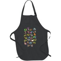 Alphabet Animals Cute Abcs Learning Study Learn Letters Full-Length Apron With Pockets