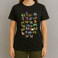 Alphabet Animals Cute Abcs Learning Study Learn Letters T-Shirt