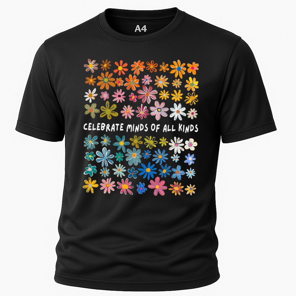 Autism Awareness Celebrate Minds Of All Kinds Wildflower Cooling Performance Crew T-Shirt
