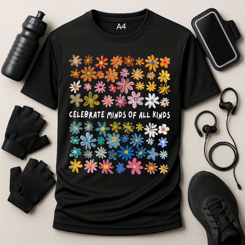 Autism Awareness Celebrate Minds Of All Kinds Wildflower Cooling Performance Crew T-Shirt