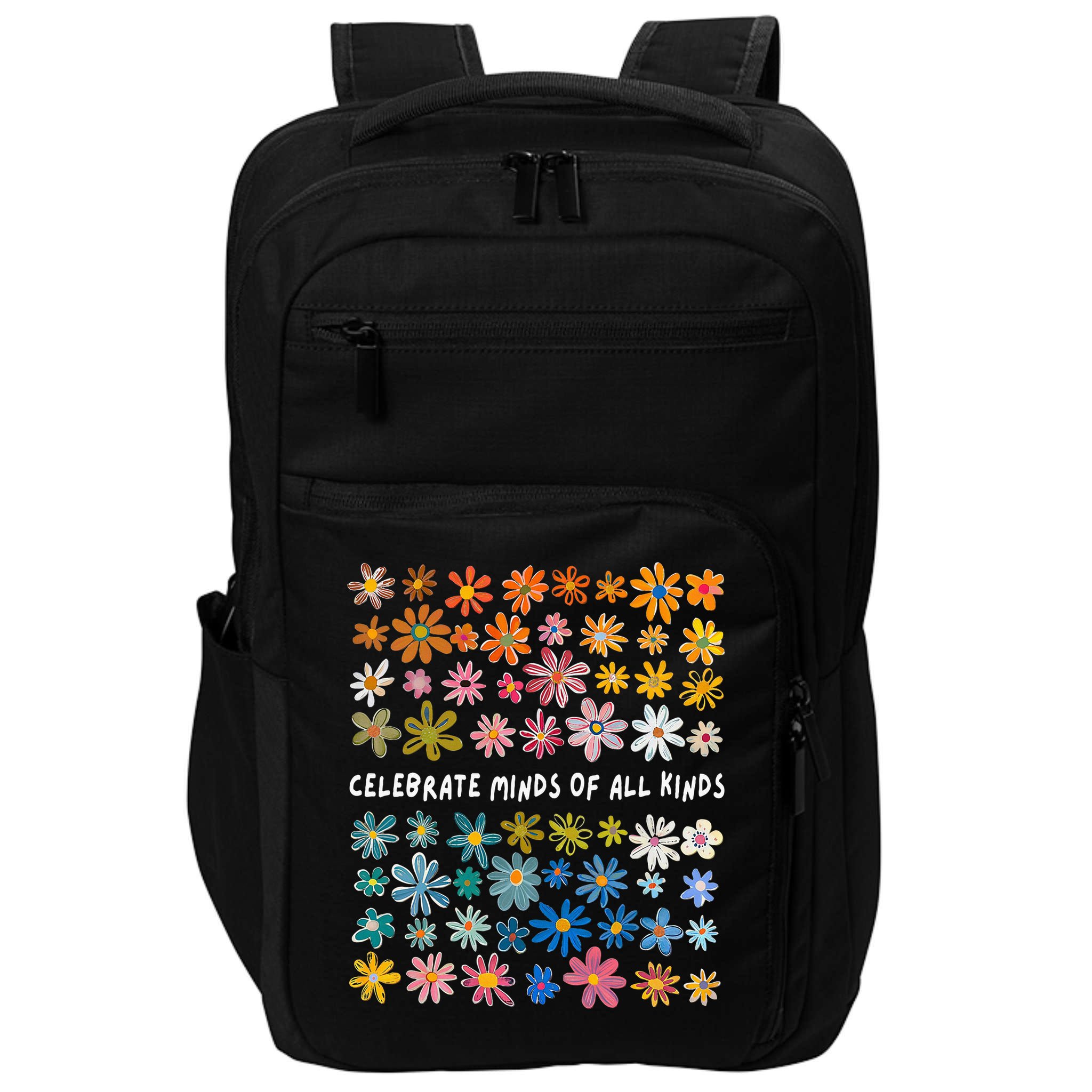 Autism Awareness Celebrate Minds Of All Kinds Wildflower Impact Tech Backpack