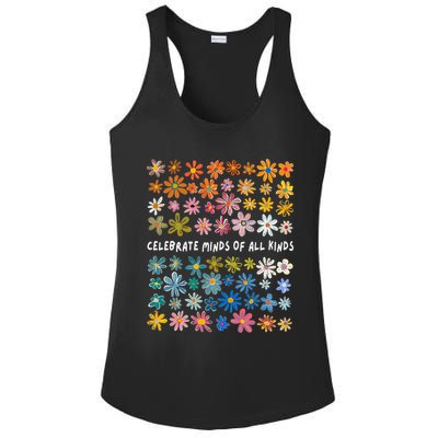 Autism Awareness Celebrate Minds Of All Kinds Wildflower Ladies PosiCharge Competitor Racerback Tank