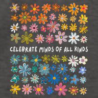 Autism Awareness Celebrate Minds Of All Kinds Wildflower Vector Backpack