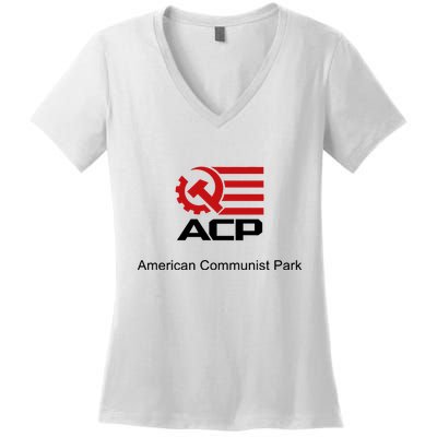 Acp American Communist Party Women's V-Neck T-Shirt