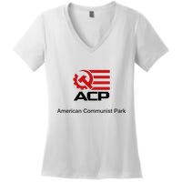 Acp American Communist Party Women's V-Neck T-Shirt
