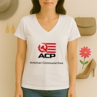 Acp American Communist Party Women's V-Neck T-Shirt