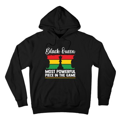 African American Chess Black Queen The Most Powerful Piece In The Game Hoodie