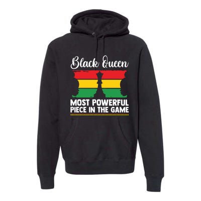 African American Chess Black Queen The Most Powerful Piece In The Game Premium Hoodie