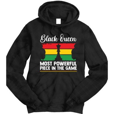 African American Chess Black Queen The Most Powerful Piece In The Game Tie Dye Hoodie