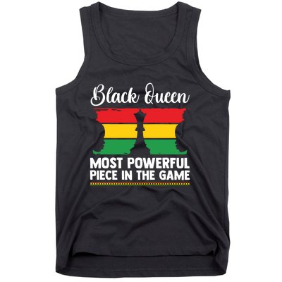 African American Chess Black Queen The Most Powerful Piece In The Game Tank Top