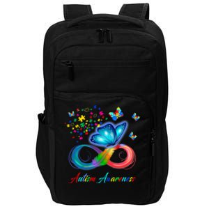 Autism Awareness Colorful Butterfly Impact Tech Backpack