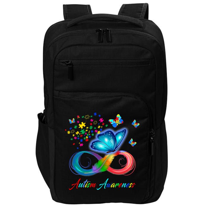 Autism Awareness Colorful Butterfly Impact Tech Backpack