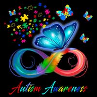 Autism Awareness Colorful Butterfly Impact Tech Backpack