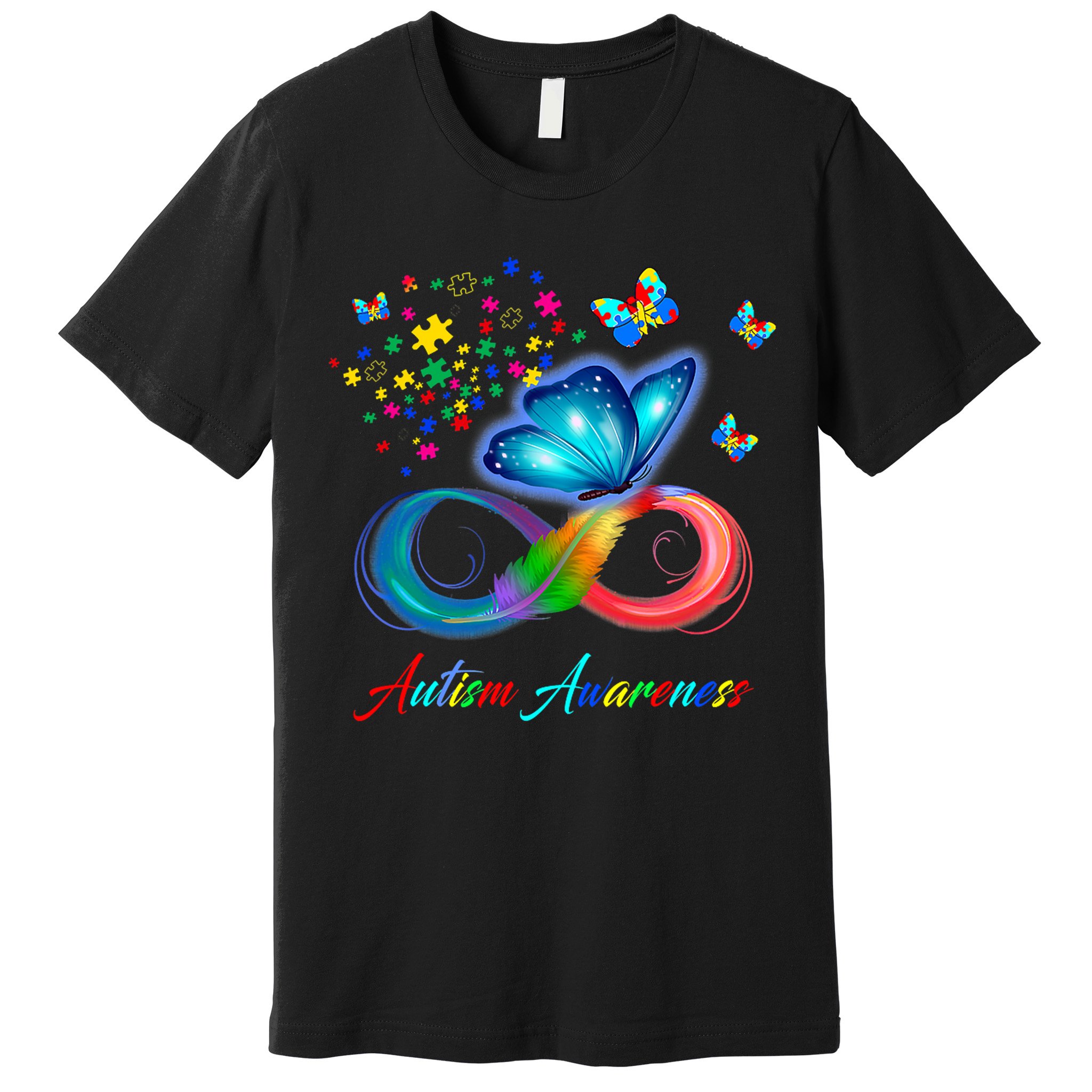Autism Awareness Colorful Butterfly Premium T-Shirt