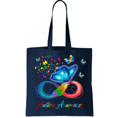 Autism Awareness Colorful Butterfly Tote Bag