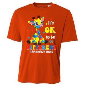 Autism Awareness Cute Giraffe Animals Cute Gift Cooling Performance Crew T-Shirt