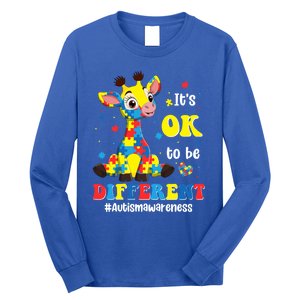 Autism Awareness Cute Giraffe Animals Cute Gift Long Sleeve Shirt