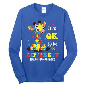 Autism Awareness Cute Giraffe Animals Cute Gift Tall Long Sleeve T-Shirt