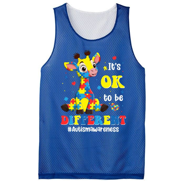 Autism Awareness Cute Giraffe Animals Cute Gift Mesh Reversible Basketball Jersey Tank