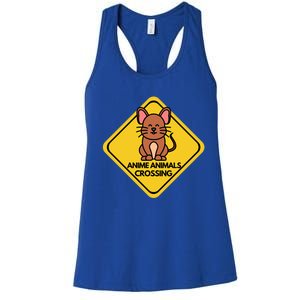 Anime Animals Crossing Cute Anime Cat Anime Motif Gift Women's Racerback Tank