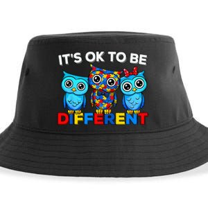 Autism Awareness Cute Owl Animal It's Ok To Be Different Sustainable Bucket Hat