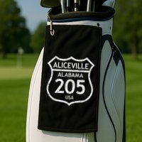 Alabama Area Code 205 Aliceville Al Home State Golf Towel