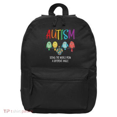 Autism Awareness Cute Owl Color Puzzles Autism 16 in Basic Backpack