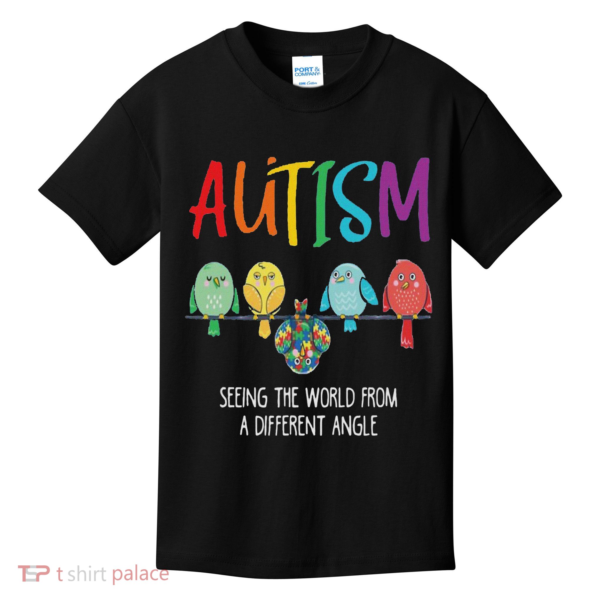 Autism Awareness Cute Owl Color Puzzles Autism Kids T-Shirt