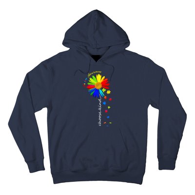 Autism Awareness Choose Kind Sunflower Puzzle Hoodie