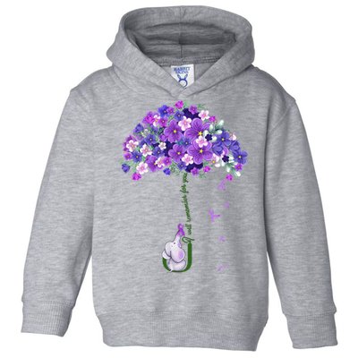 Alzheimer Awareness Cute Elephant I Will Remember For You Toddler Hoodie