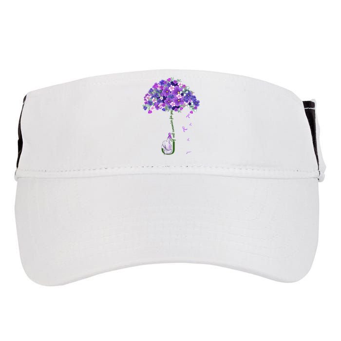 Alzheimer Awareness Cute Elephant I Will Remember For You Adult Drive Performance Visor