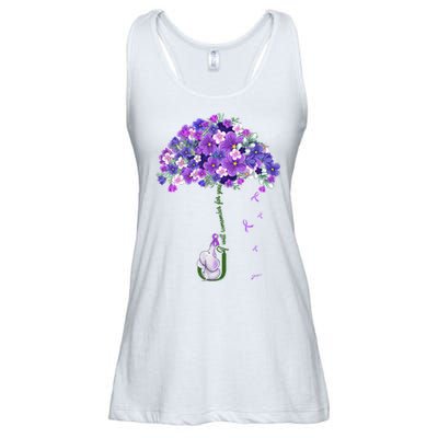 Alzheimer Awareness Cute Elephant I Will Remember For You Ladies Essential Flowy Tank