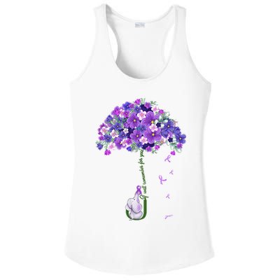 Alzheimer Awareness Cute Elephant I Will Remember For You Ladies PosiCharge Competitor Racerback Tank