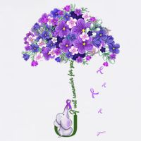 Alzheimer Awareness Cute Elephant I Will Remember For You Magnet