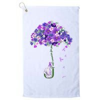 Alzheimer Awareness Cute Elephant I Will Remember For You Golf Towel