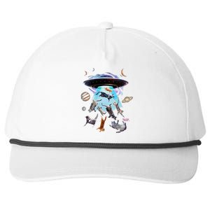 Aliens Abducting Cats Cat Kittens Ufo Saucer Cat Lover Snapback Five-Panel Rope Hat